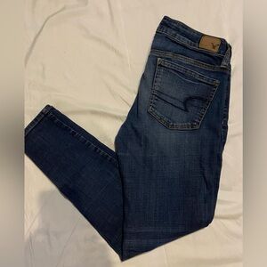 American Eagle Outfitters jegging straight short blue jeans